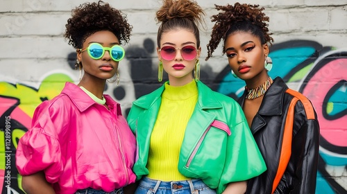 80s Inspired Fashion Lookbook with Bold Colors