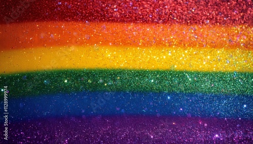closeup of a vivid rainbow with glitter for lgbt on a  background isolated decorating elements for pride month background design