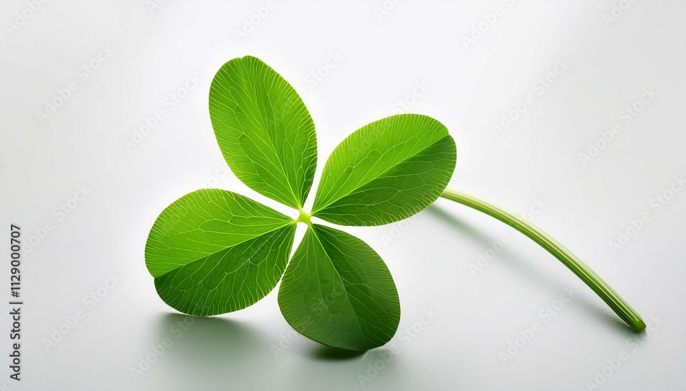 leaf clover flower on a white background leaf clover flower on a white background