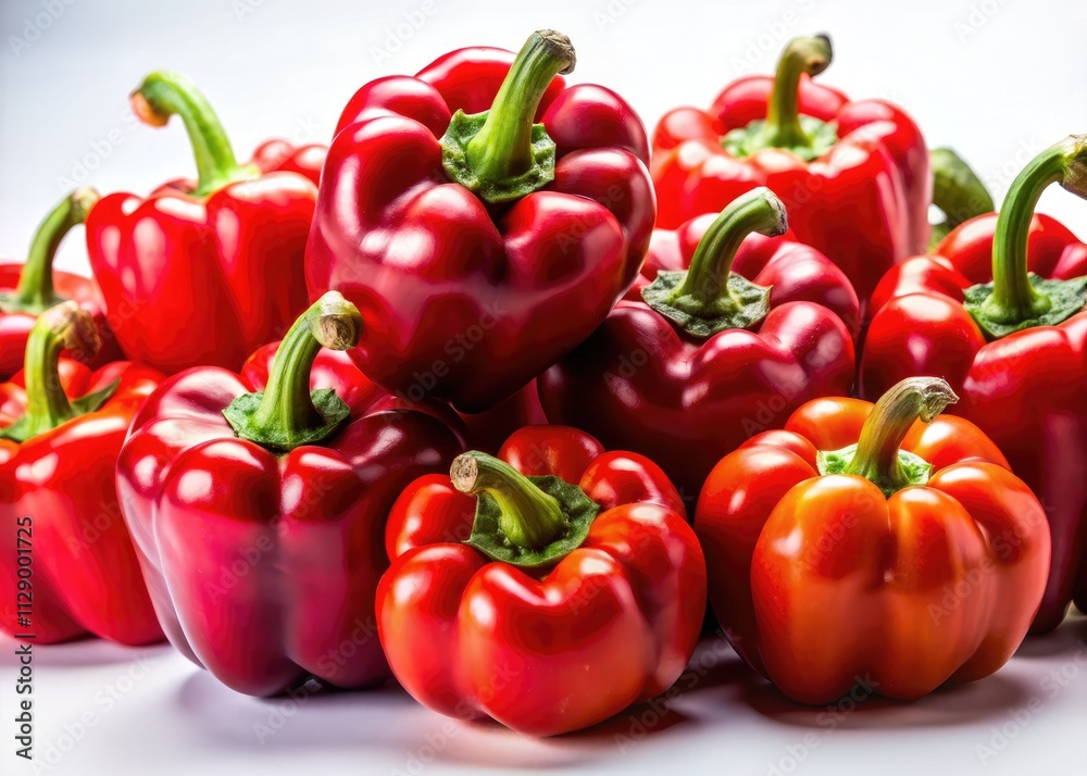 Close-up silhouette of vibrant red bell peppers. Close-up silhouette of vibrant red bell peppers.