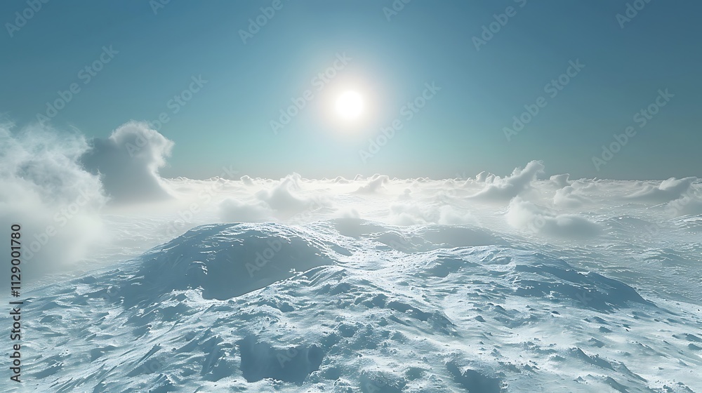 3d view of sun on sky during winter 3d view of sun on sky during winter