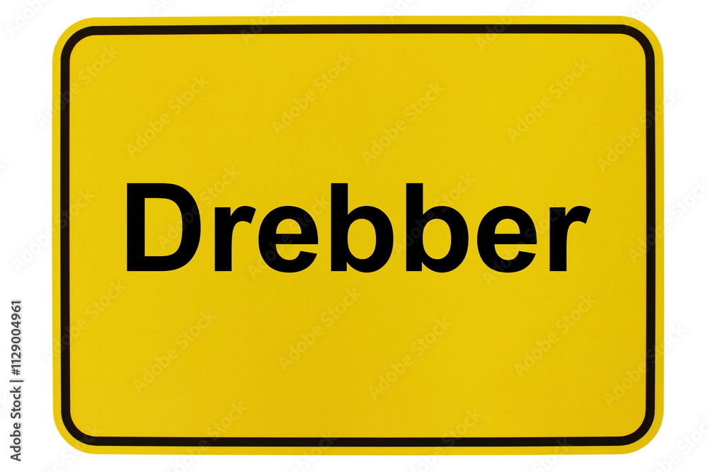 Illustration eines Ortsschildes der Gemeinde Drebber in Niedersachsen Illustration eines Ortsschildes der Gemeinde Drebber in Niedersachsen