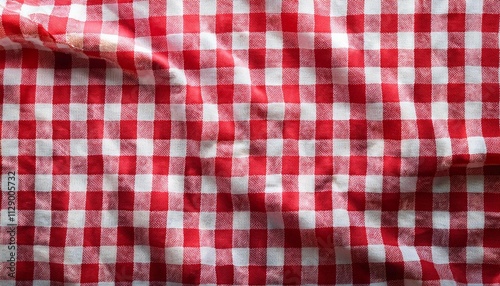 red white chequered tablecloth texture background
