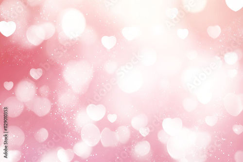 PNG Pink pastel background with hearts and bokeh lights pink valentine's outdoors.