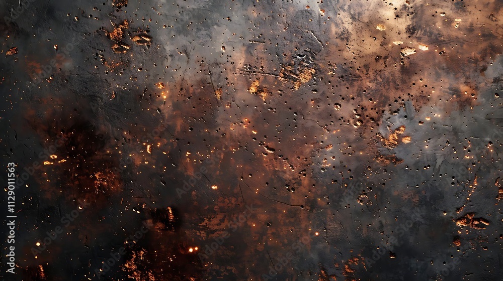 Abstract fiery nebula texture with dark smoky clouds and glowing embers. Abstract fiery nebula texture with dark smoky clouds and glowing embers.
