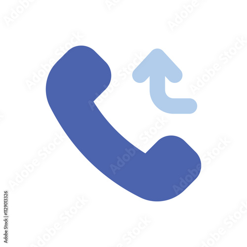 Pixelated Blue Telephone Icon with a Light Blue Answer Indicator