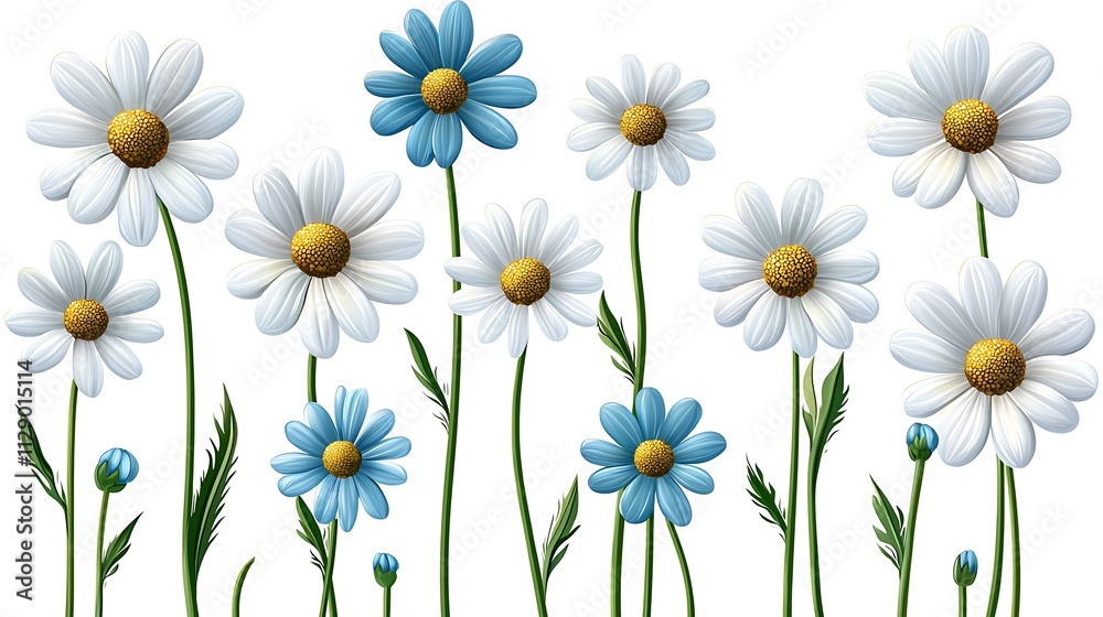Elegant Daisies in Simple Country Style Design Elegant Daisies in Simple Country Style Design