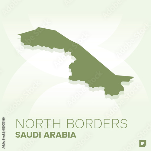 Northern Borders vector map, Vector map of Northern Borders, editable eps, AI files, Vector illustration of Northern Borders vector map