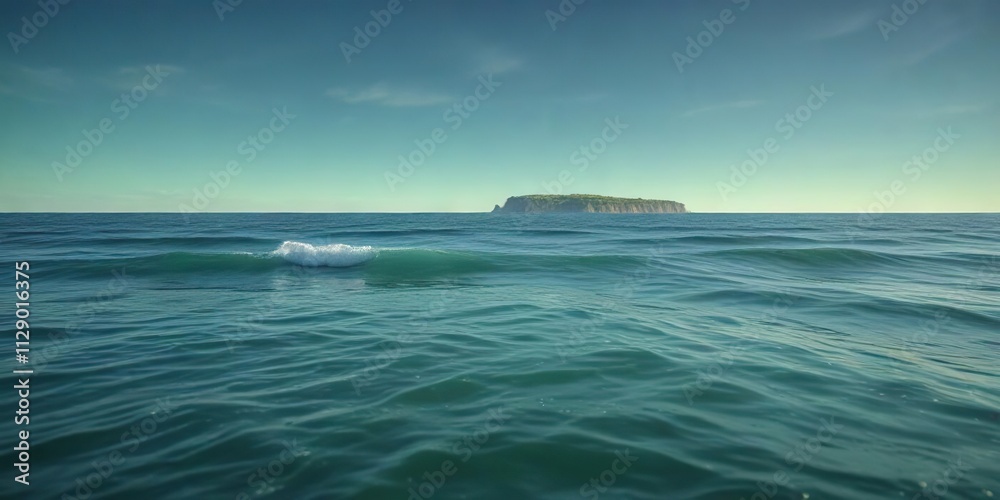 Obraz premium Soft oceanic gradient with blue and green hues, oceanic gradient, soothing colors, landscape