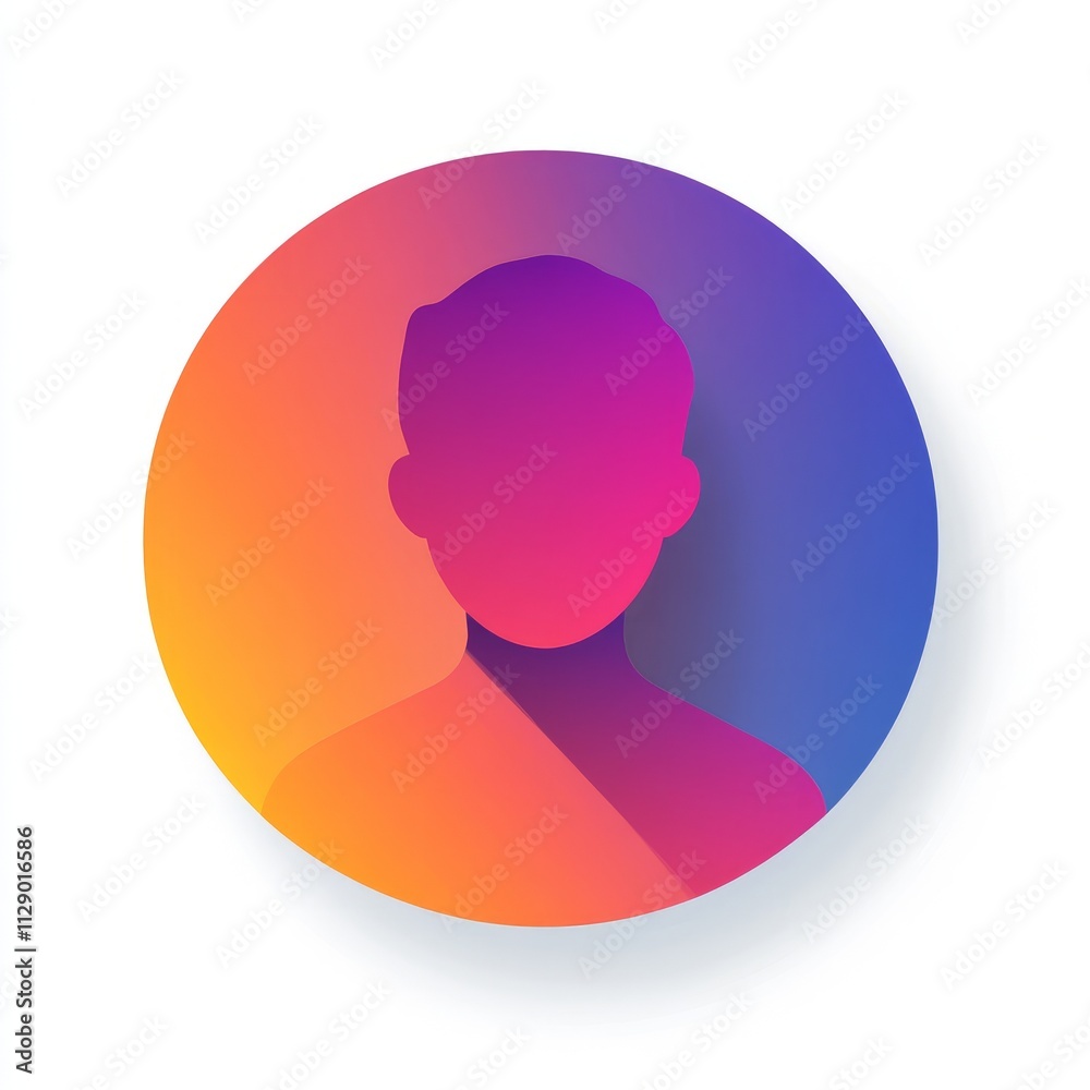 Colorful Gradient Profile Icon Colorful Gradient Profile Icon