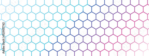 サイバーパンクなハニカムタイルのバナー