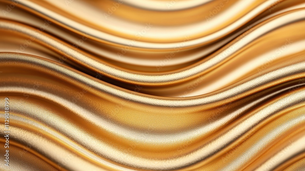 Fototapeta premium Elegant Golden Waves Textures with Flowing Silk Appearance