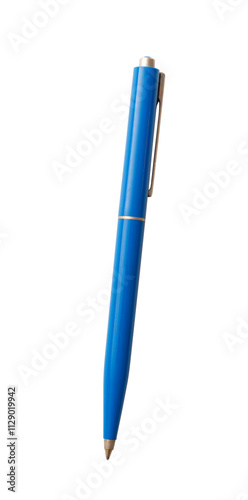 Foto Blue pen isolated on white