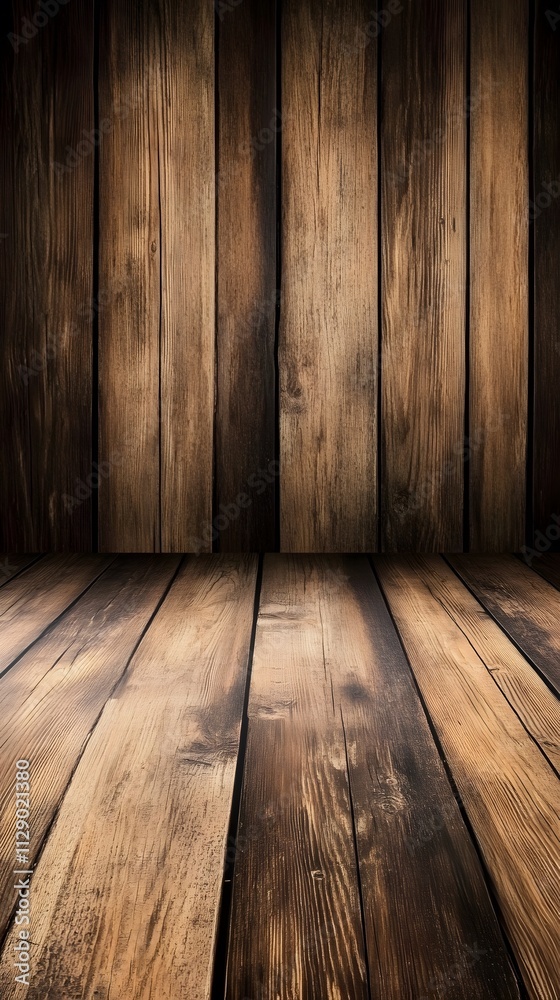 Dark brown wooden planks, gloomy and moody, top-down view Dark brown wooden planks, gloomy and moody, top-down view