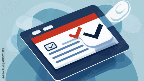 Medical card with a checkmark Indicating access and approval, Medicare icon photo