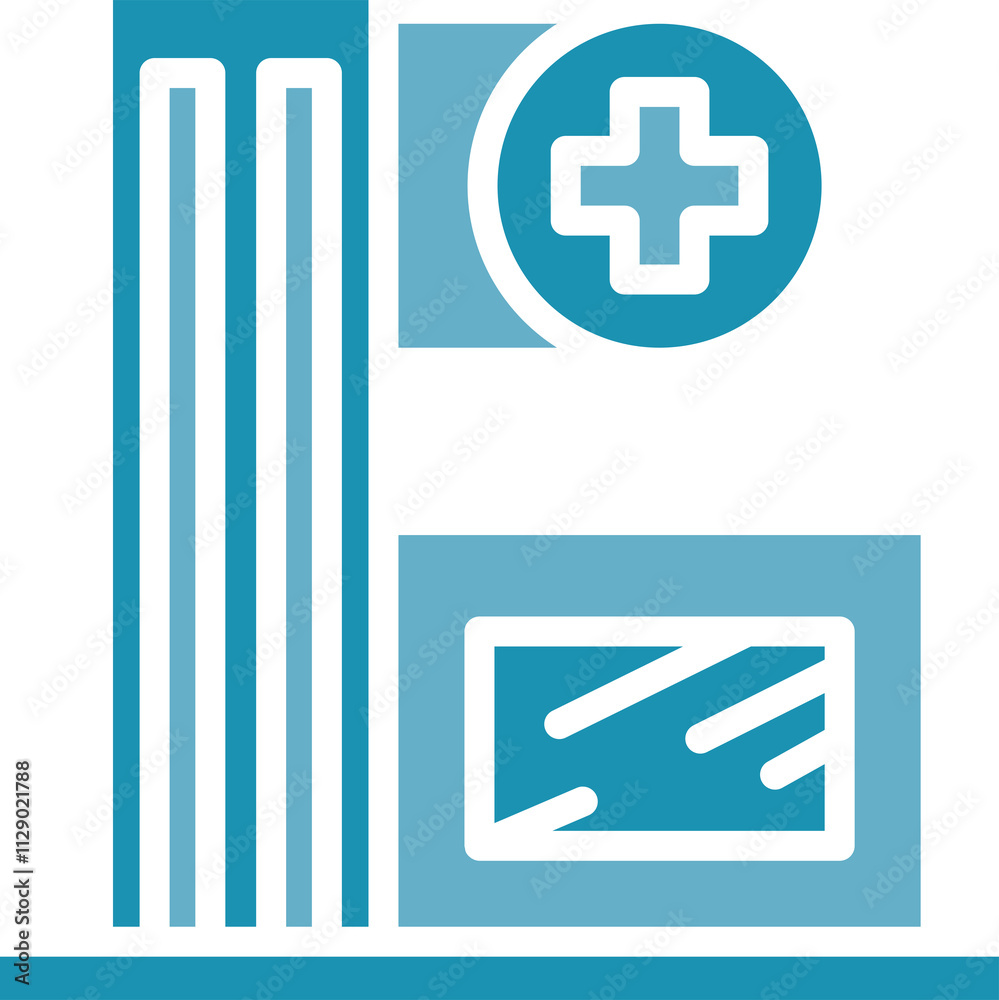 Fototapeta premium Hospital Building Icon