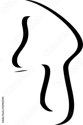 black and white illustration of a cat