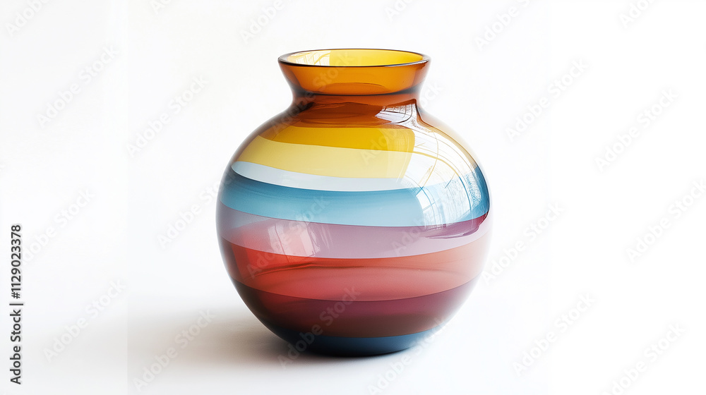 Recycled glass vase, isolated in white background Recycled glass vase, isolated in white background