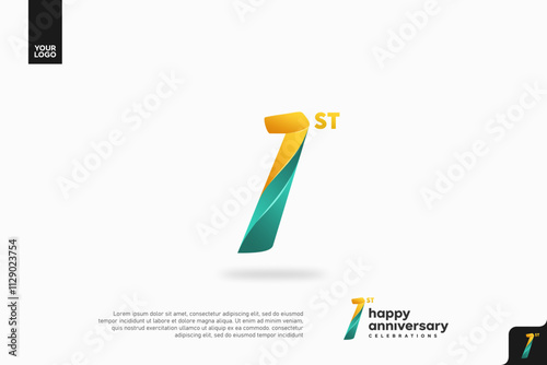 Number 1 logo icon design, 1st birthday logo number, anniversary 1