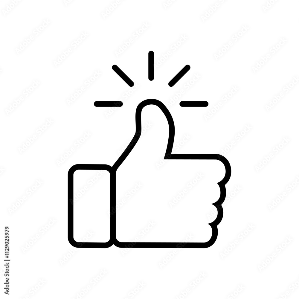 Thumb up like icon vector simple line outline art stroke image illustration, okay positive hand linear pictogram, flat recommend finger top glyph symbol set clipart web button, vector 10 eps. Thumb up like icon vector simple line outline art stroke image illustration, okay positive hand linear pictogram, flat recommend finger top glyph symbol set clipart web button, vector 10 eps.