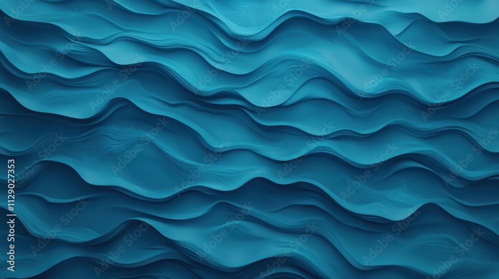 Abstract Blue Waves Flowing Gently on a Textured Background Abstract Blue Waves Flowing Gently on a Textured Background
