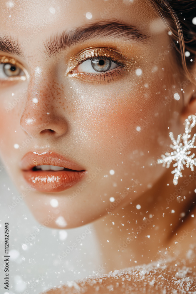 Winter portrait of a woman