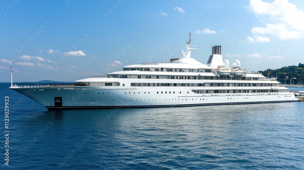 Majestic Yacht at Sea: A Luxurious Vessel Under the Mediterranean Sun Majestic Yacht at Sea: A Luxurious Vessel Under the Mediterranean Sun