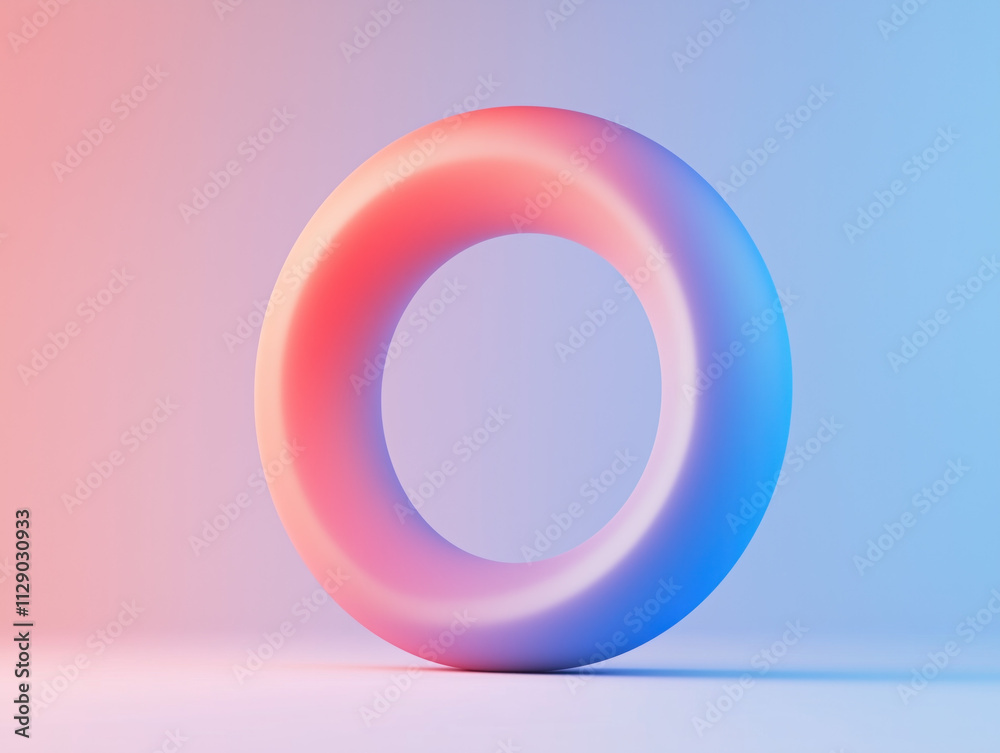 Neumorphic Logo Design Showcasing a Glossy Pink and Blue Letter 'O' with a Modern Aesthetic. Neumorphic Logo Design Showcasing a Glossy Pink and Blue Letter 'O' with a Modern Aesthetic.