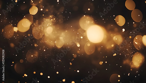 Abstract Gold Lights Sparkle Background Image