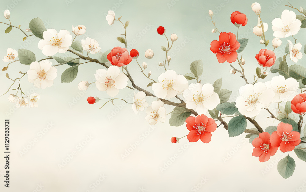 Naklejka premium Vintage floral texture art background