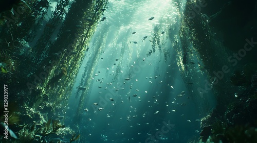 Underwater Kelp Forest Illustration