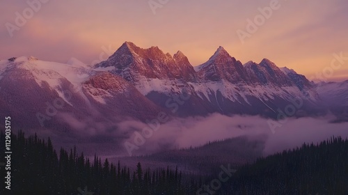 Majestic Mountain Peaks at Sunset