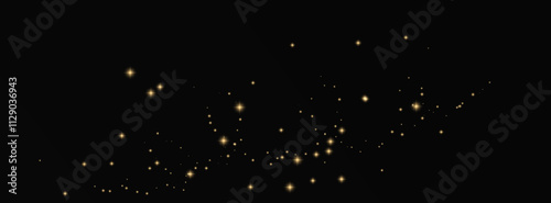 Festive Gold confetti and stars in grnage style glitter for a festive design arrangement, isolated a or transparent background. Format aI, eps, jpeg	 photo