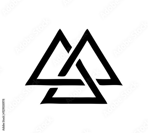 Norse knot valknut icon
