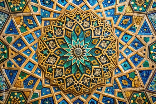 Intricate Macro Photography of Islamic Art Elements Showcasing Patterns, Textures, and Geometric Designs with Vivid Colors and Cultural Significance for Stunning Visual Impact