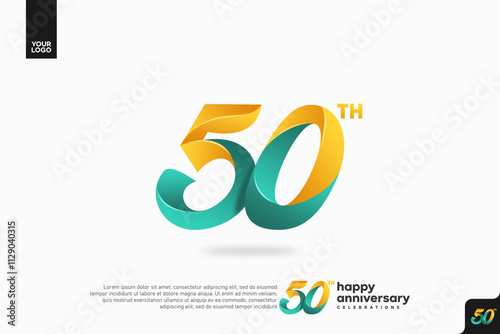 Number 50 logo icon design, 50th birthday logo number, anniversary 50