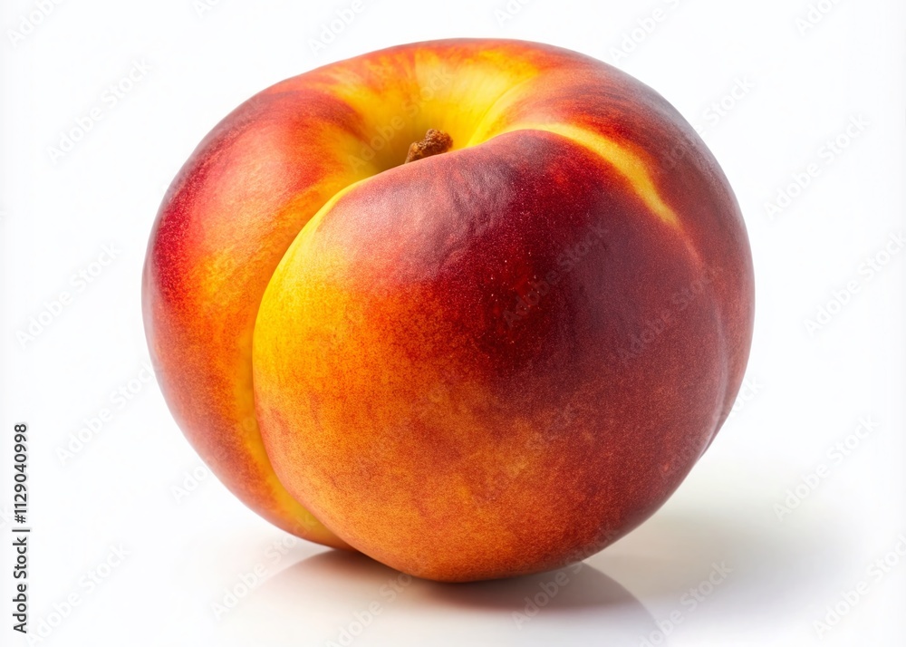Isolated Peach on White Background - Fresh and Juicy Fruit Perfect for Culinary Use or Healthy Lifestyle Imagery Isolated Peach on White Background - Fresh and Juicy Fruit Perfect for Culinary Use or Healthy Lifestyle Imagery