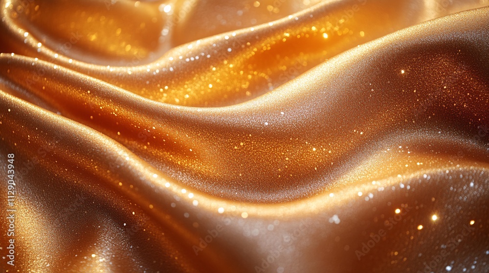Luxurious Golden Velvet Fabric Texture Display