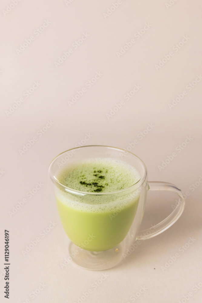 Cup of matcha latte Cup of matcha latte