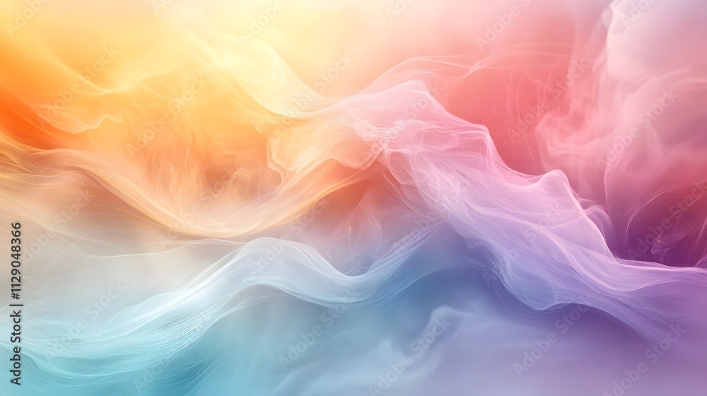 Fototapeta premium Abstract Pastel Wave Background Design