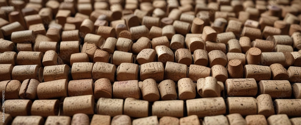 Many wine corks, roughly rectangular, showing wear, natural, element Many wine corks, roughly rectangular, showing wear, natural, element