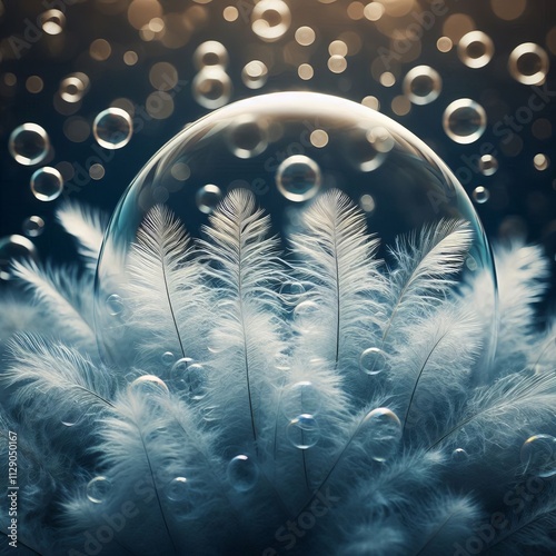 258 Feathered Bubbles Bubbles with a soft feathery appearance Iz photo