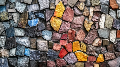 A mosaic made up of different textures and colors, each piece unique yet forming a cohesive image, symbolizing the integration of diverse individuals into a unified community photo