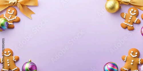 christmas decoration on purple