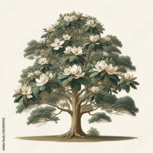 485 Sweetbay Magnolia A large tree with fragrant white flowers a photo