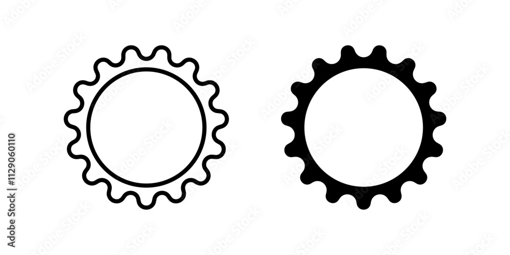 scalloped circles Icon set,Symbol isolated white background. vector illustration. color editable. scalloped circles Icon set,Symbol isolated white background. vector illustration. color editable.