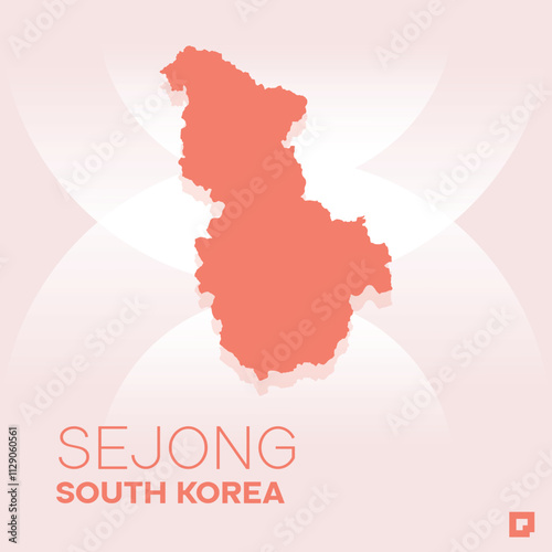 Sejong vector map, Vector map of Sejong, editable eps, AI files, Vector illustration of Sejong vector map