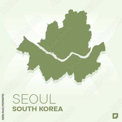 Seoul vector map, Vector map of Seoul, editable eps, AI files, Vector illustration of Seoul vector map