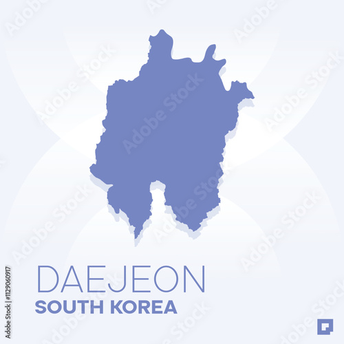 Daejeon vector map, Vector map of Daejeon, editable eps, AI files, Vector illustration of Daejeon vector map