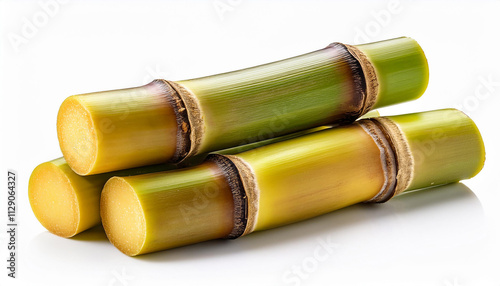 Sugar cane isolaed on white background photo